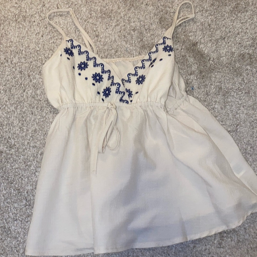 Babydoll embroider tank top